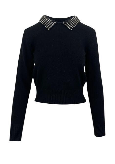  Collar jumper with rhinestone PINKO | sweaters | 105530 A2S4Z99